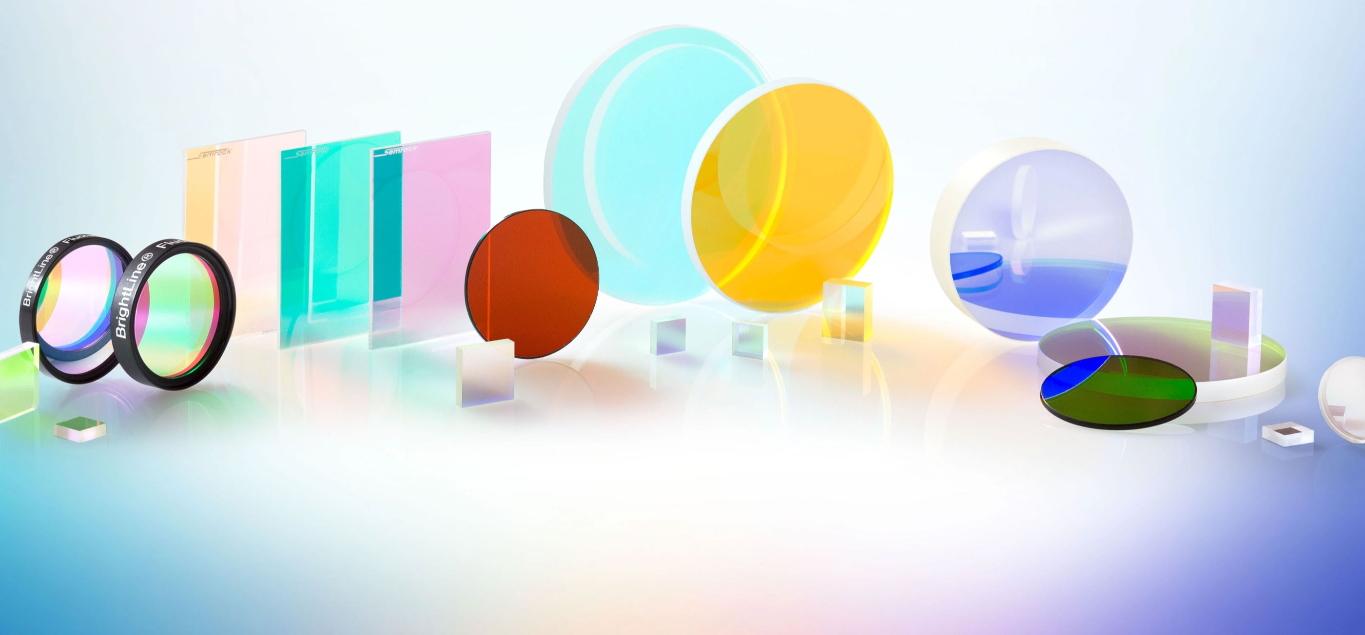 Semrock Optical Filter collage banner compilation of semrock optical filters