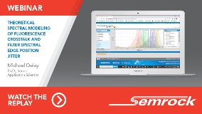 Theoretical Spectral Modeling of Fluorescence Crosstalk and Filter Spectral Edge Position Jitter with SearchLight™