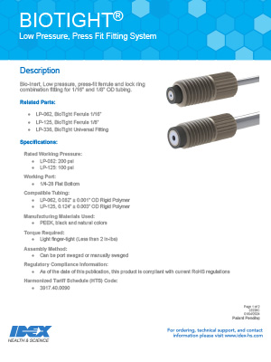 BioTight spec sheet thumbnail