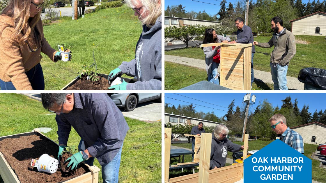 Oak Harbor employees plan a community garden for Earth Day
