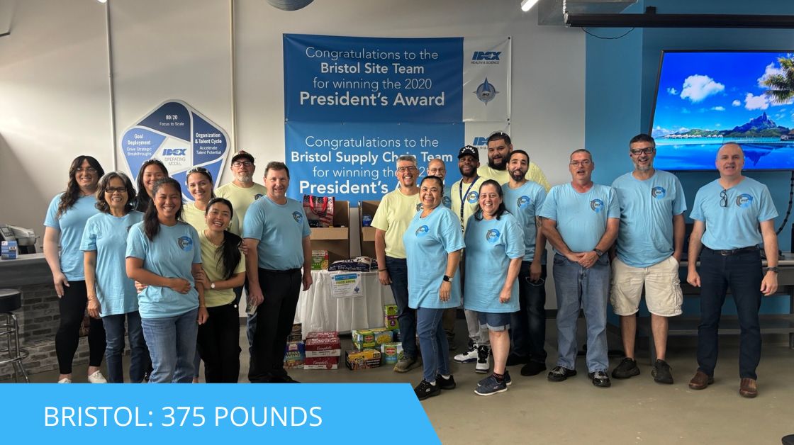 Bristol team participating in the 2025 food drive