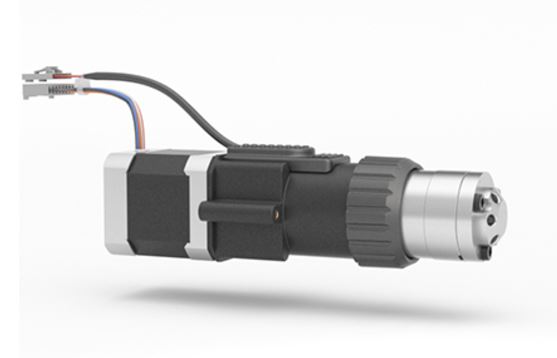 rotary shear valve facing right