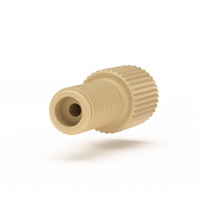 Super Flangeless™ Nut PEEK 1/4-28 Flat-Bottom, for 1/16