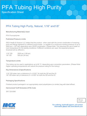 pfa tubing spec sheet thumbnail